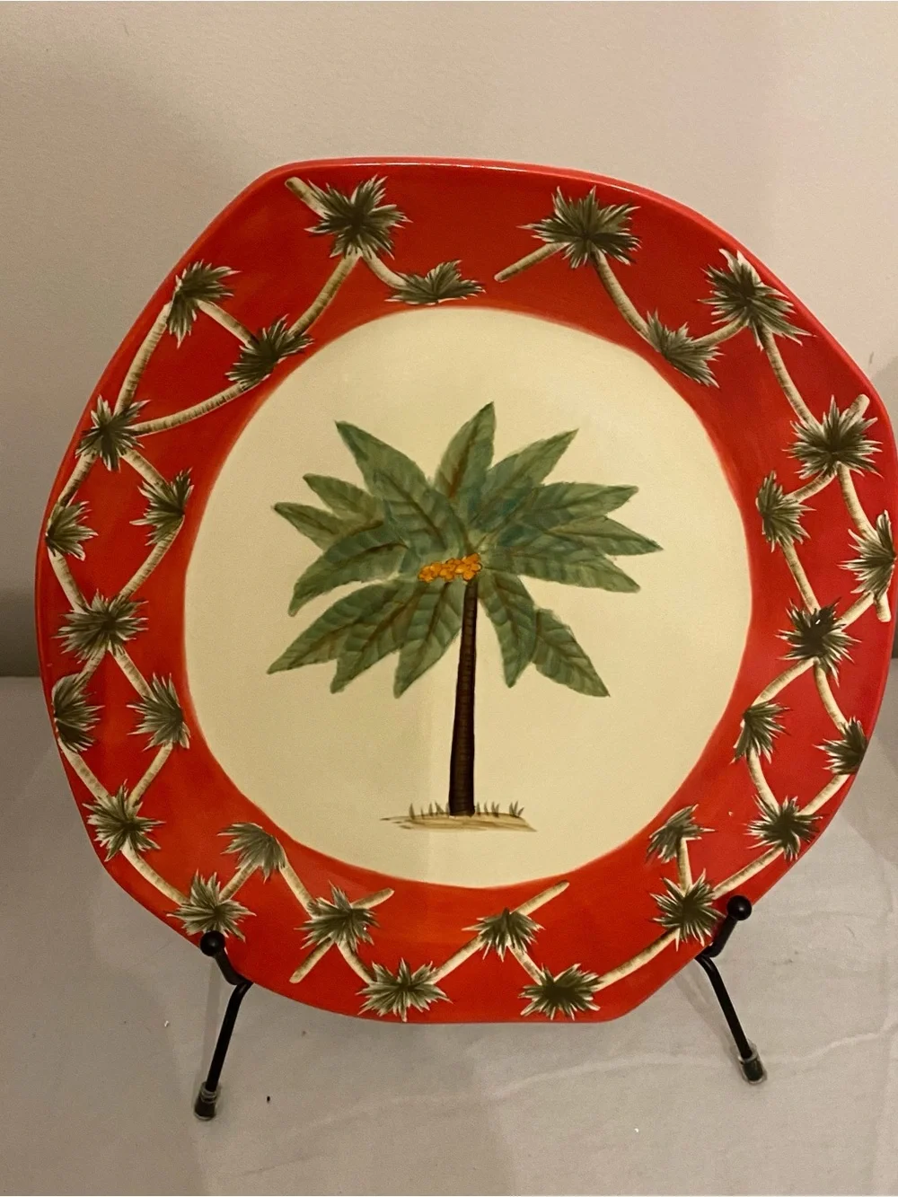 Pacific Rim Handpainted Ceramic Plate - Cream Trio - Picture 5 of 7